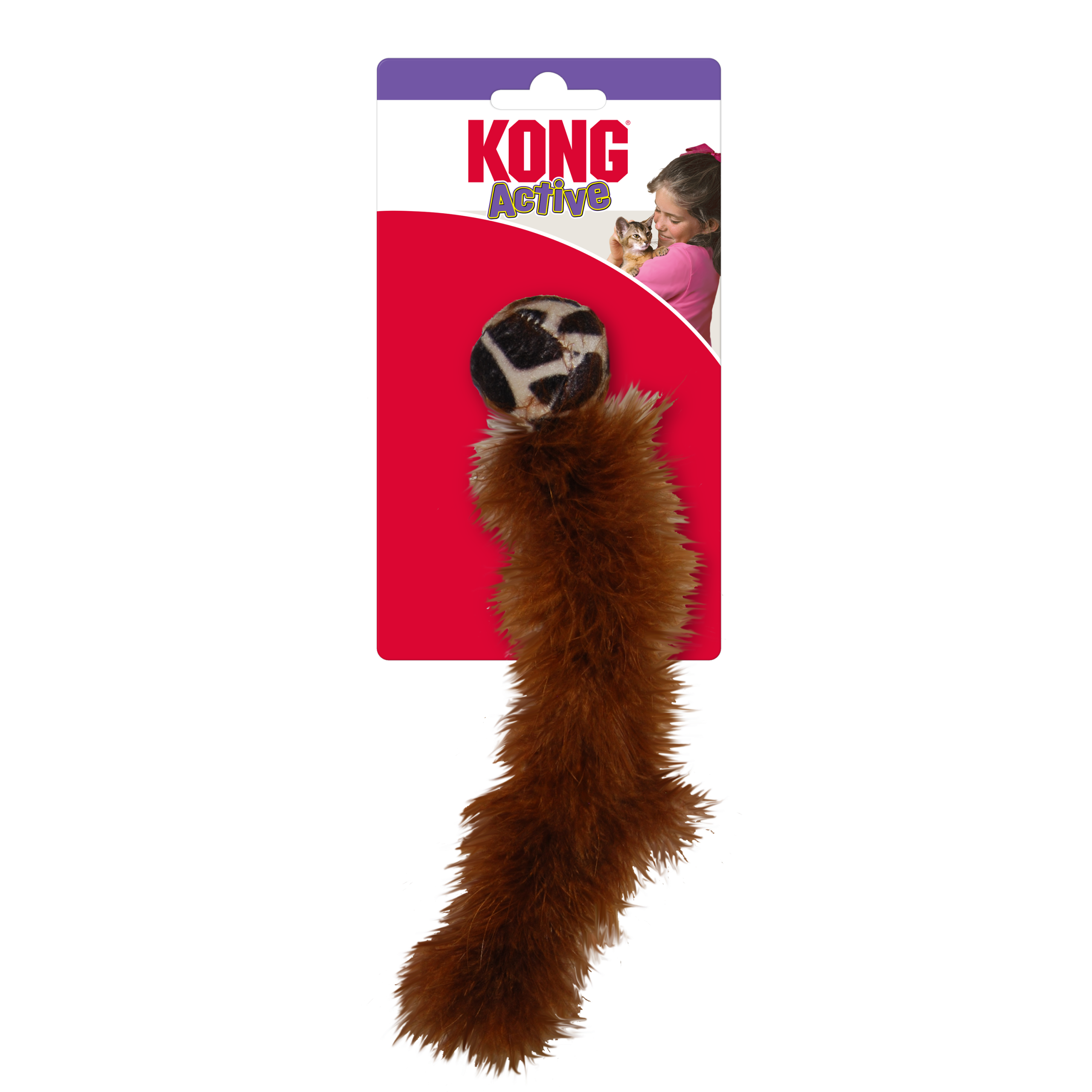 חתול משחק עם צעצוע קונג זנב פרא – צעצוע בד רך עם זנב ארוך וקאטניפ