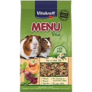 שק 3 ק"ג של Vitakraft Premium Menu – מזון פרימיום לפשפש, כופתיות מזינות לסיבים, זרעים ופרוביוטיקה.