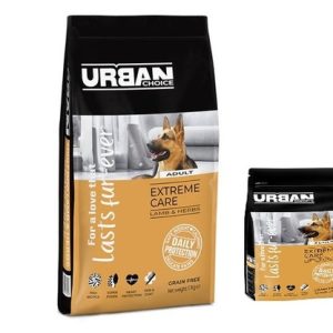 מזון יבש מזין היפואלרגני ללא דגנים מכיל 25% חלבון מכבש איכותי