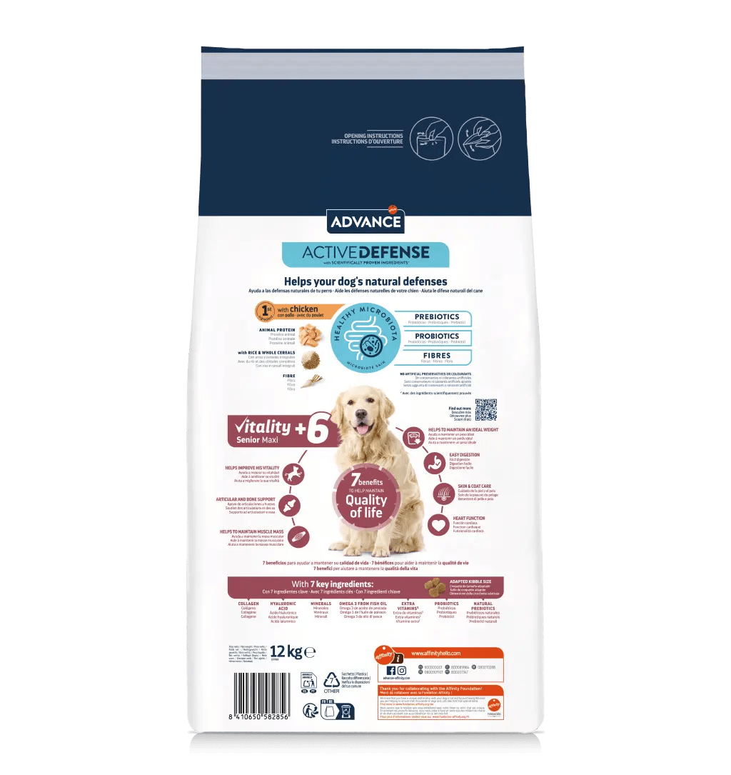 אדוונס כלב סניור L גזע גדול 12 קג Advance גב אדוונס כלב סניור L גזע גדול 12 קג Advance גב