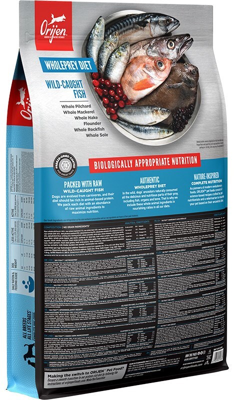 אוריגן םיקס פיש לכלב גב אריזה אוריגן םיקס פיש לכלב גב אריזה