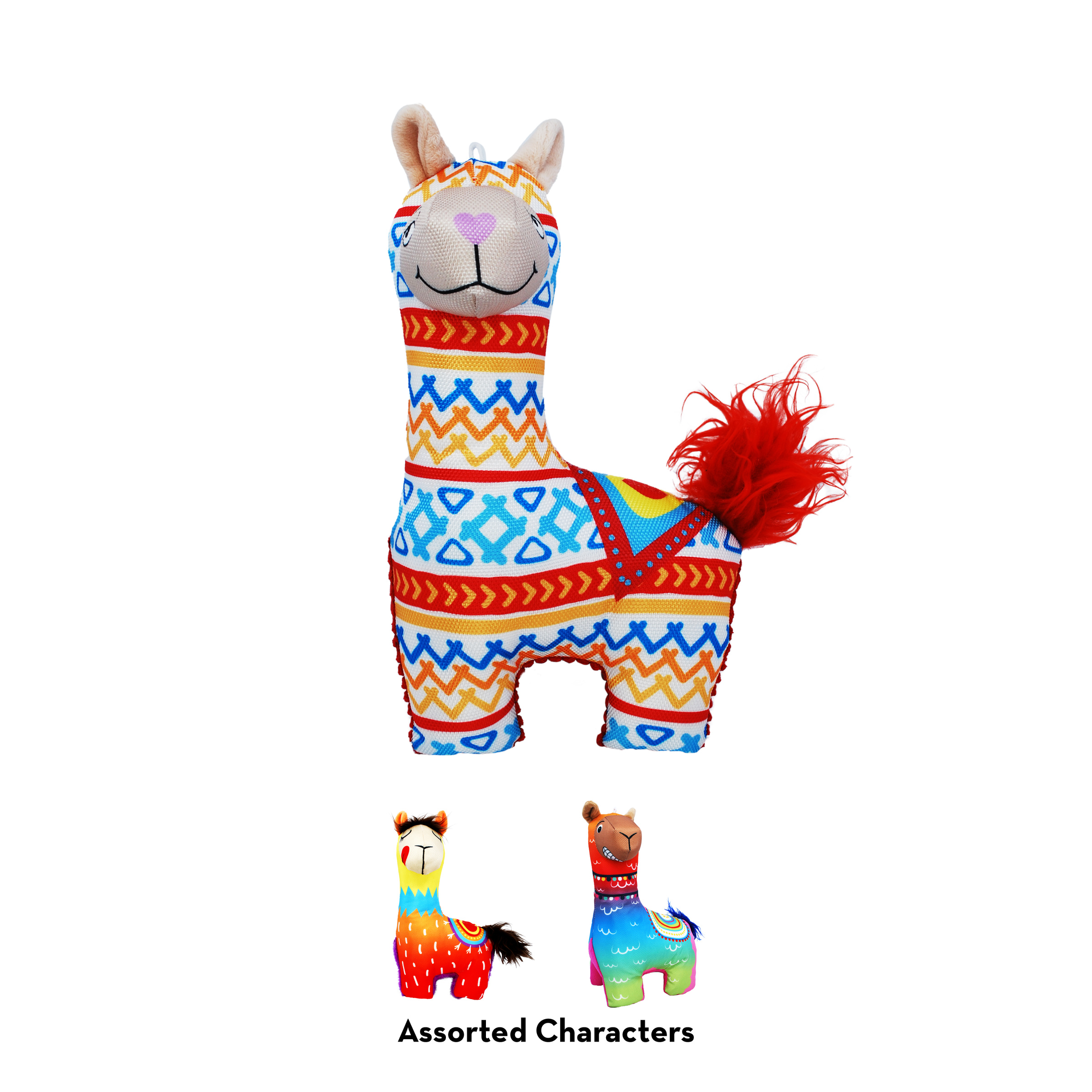 קונג בליסטיק למות – בובת צעצוע צבעונית עם צפצפה ושלד חבל, עשויה בד מחוזק, מתאימה לעיסה ומשחק כלבים.