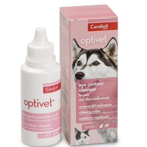 בקבוק תמיסה לניקוי סביבת העיניים של כלבים וחתולים – מסיר הפרשות ולכלוך בעדינות באמצעות טפטוף או פד גזה ללא גירוי.