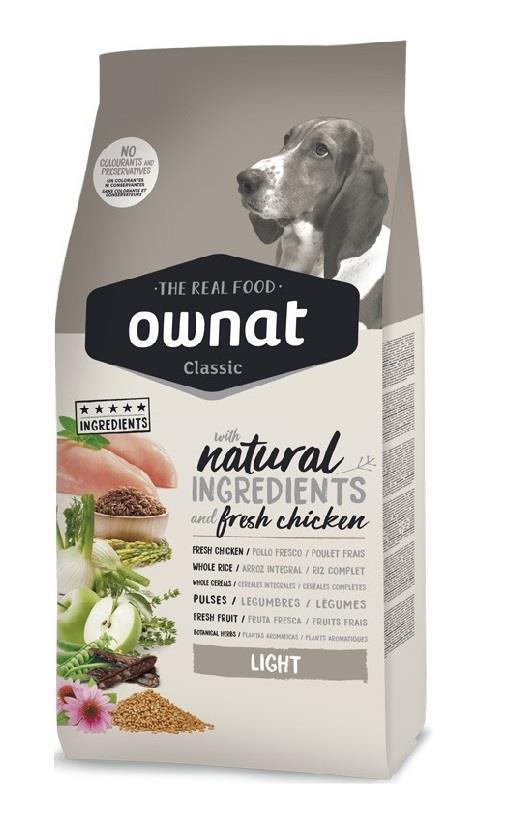 אוונט קלאסיק עוף לייט לכלב 20 ק"ג Ownat