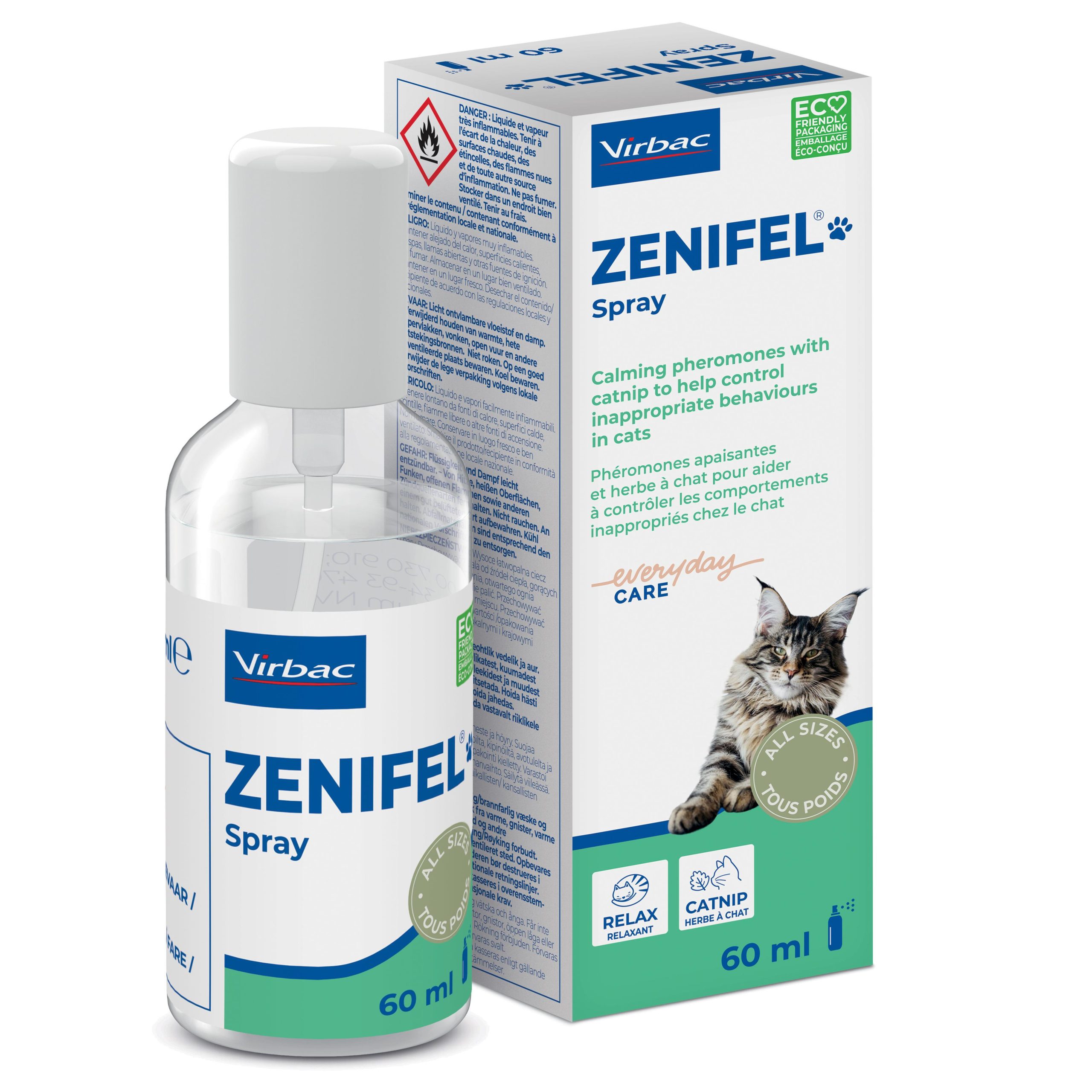 וירבק תרסיס להרגעת חתולים 60 מ״ל Virbac