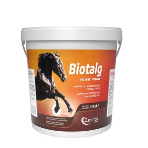 דלי Biotalg 600 ג' – תוסף חזק ויעיל לחיזוק ציפורן הפרסה בסוסים, עם ביוטין וסיבים טבעיים.