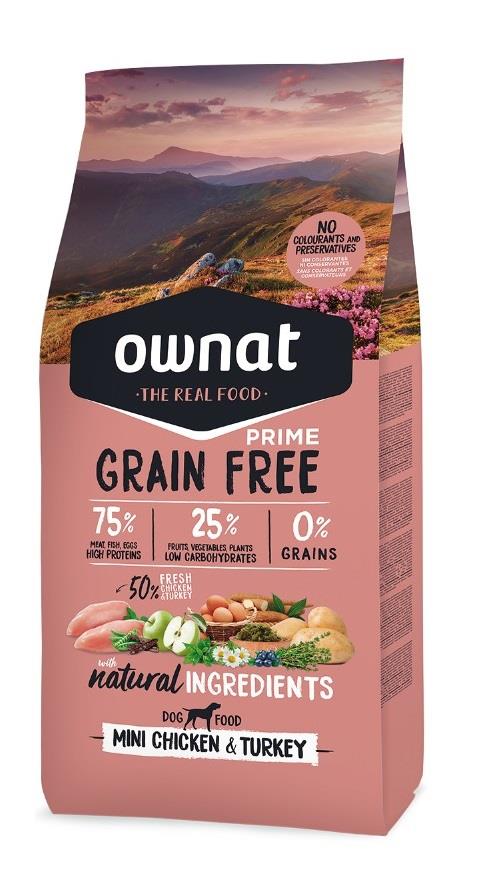 מזון לכלב מיני מכל הגזעים, מציע תכולת קלוריות גבוהה ואינו מכיל דגנים