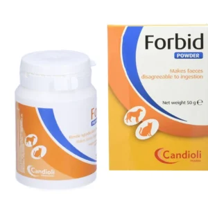 קופסת פורביד אבקה 50 גרם – תוסף מונע אכילת צואה בטעם לא נעים לכלבים וחתולים.