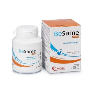קופסת 30 טבליות BeSame 200 – תוסף תזונה לחיזוק הכבד ואיזון חילוף חומרים, מבוסס Siliphos® ו‑Oxomet®, מתאים לכל כלב וחתול.