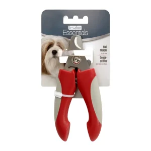 לה סלון Cutter אדום מקצועי לחיתוך ציפורניים לחיות מחמד, עם מגן בטיחות וידית ארגונומית.