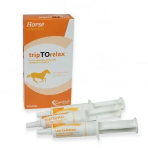 TripTOrelax – תוסף הרגעה טבעי לסוסים, 3 סירינג’ות של 20 מ"ל בכל אחת, מבוסס L‑טיפטופאן.