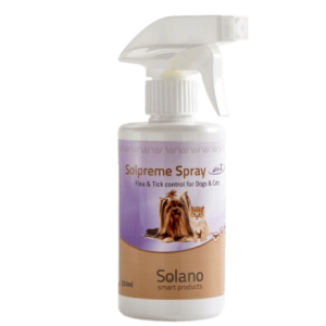 בקבוק תרסיס סולפרם 250 מ"ל – נוח לשימוש נגד פרעושים, קרציות וטפילים בבעלי חיים וסביבתם.