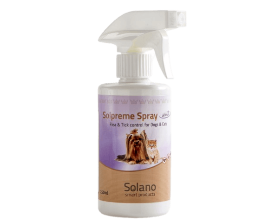 בקבוק תרסיס סולפרם 250 מ"ל – נוח לשימוש נגד פרעושים, קרציות וטפילים בבעלי חיים וסביבתם.