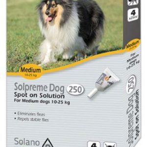 טיפול חיצוני חודשי באמפולות דינו‑טפורן נגד פרעושים וקרציות, מותאם לכלב 10–20 ק״ג – קל, בטוח ואפקטיבי.