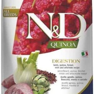 פורמולה ללא דגנים עם כבש, קינואה ושומני הרינג לפרופיל עיכול קל, תגובות נמוכות ומערכת חיסון מניעה בקלות.