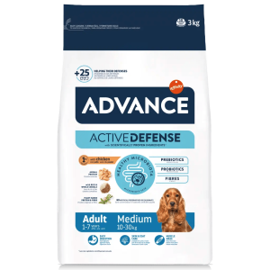 מזון איכותי לכלב בינוני, עם עוף, אורז ועיכול קל, סיבים תומכים במעיים, אומגה לעור ופרווה, ללא צבעים – חיוניות ובריאות מושלמת