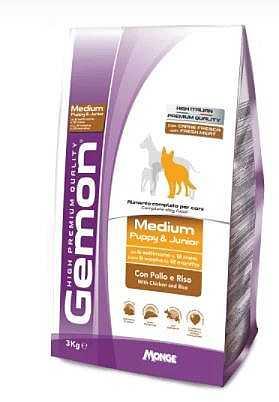 גמון גור כלב פפי ג׳וניור עוף ואורז Gemon