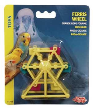 קרוסלת צעצוע תלויה לציפור – צעצוע סיבוב צבעוני עם פעמונים וחרוזים, מגרה טיפוס ופעילות מתמשכת.