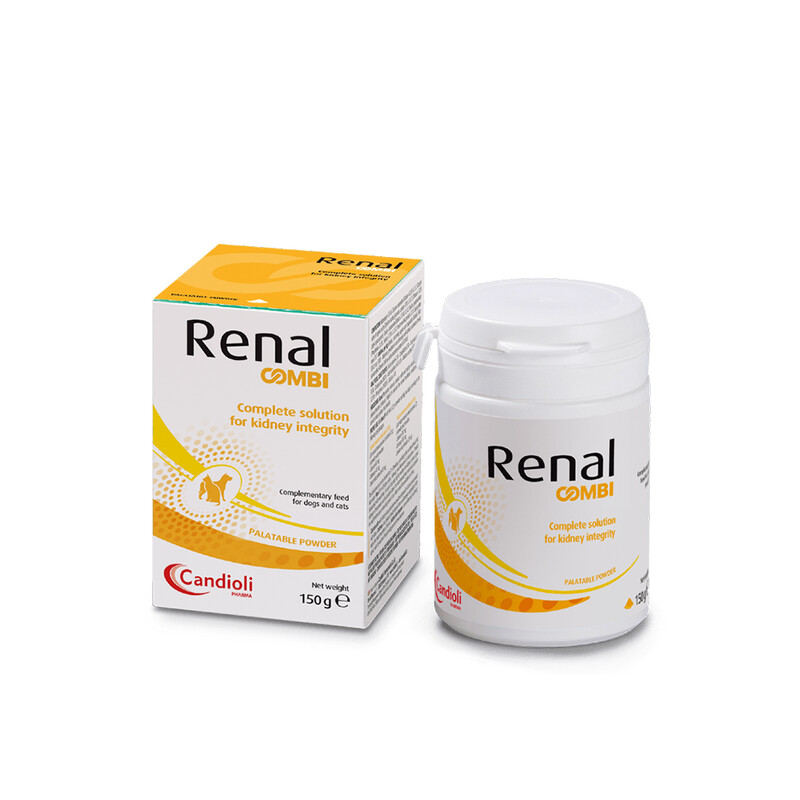 קופסת אבקת Renal Combi 70 ג' – תוסף תזונה לטיפול ימני ולמניעת בעיות כליה בכלבים וחתולים.