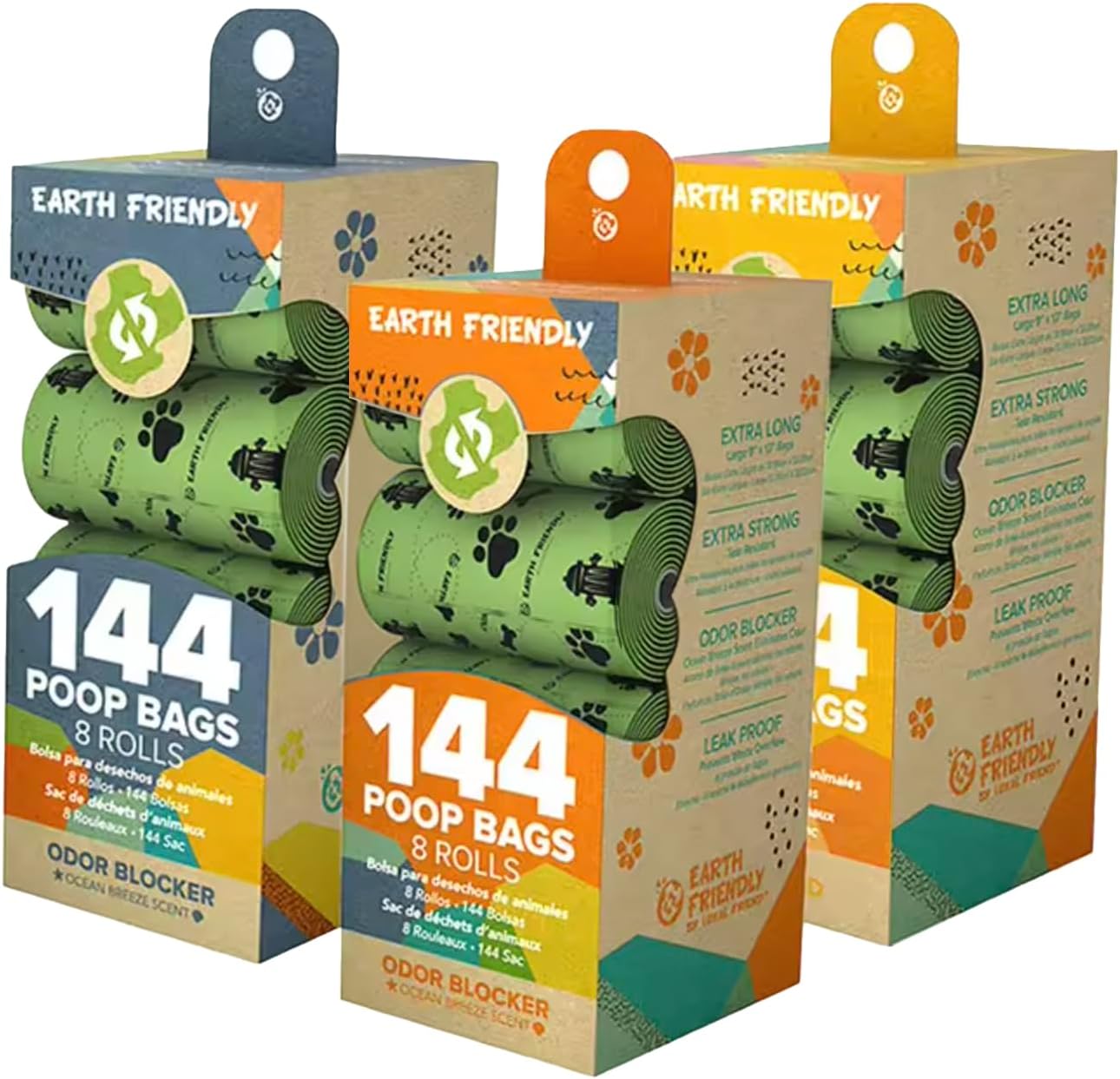 גליל שקיות צרכים Eco‑friendly Pops Bags, כולל 144 שקיות מתכלות בייג׳, לעמידות ושימוש יומיומי.