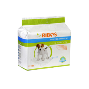 ריבוס פדים לאימון גורים 100 יח Ribos