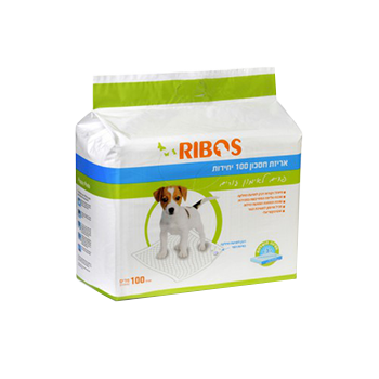 ריבוס פדים לאימון גורים 100 יח Ribos