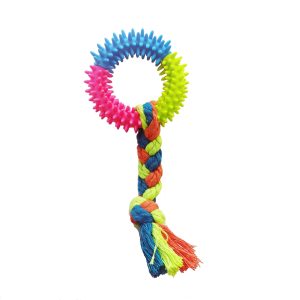 חבל בד צבעוני עם טבעת עיסוי לפה