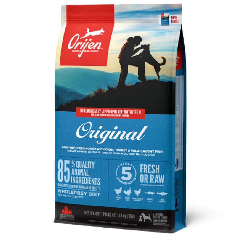 אוריגן אוריגינל לכלב בוגר 5 סוגי בשר איכותיים