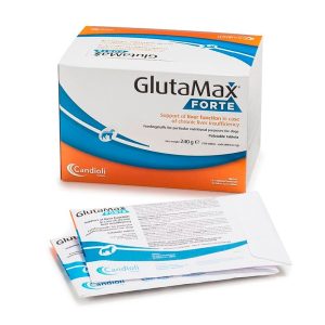 מזרק משחה Glutamax Forte 15 מ"ל – תוסף לחיזוק תפקוד הכבד בכלבים, מבוסס Siliphos®, ויטמין E ושמנים טבעיים.