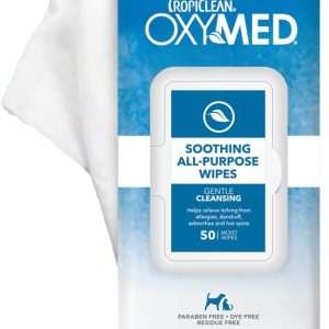 טרופיקלין אוקסימד מגבונים להרגעת העור Tropiclean OxyMed