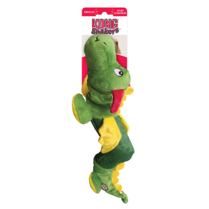 כלב משחק עם קונג שייקר דרקון גדול – צעצוע רך, ארוך ועמיד בצורת דרקון עם צפצפה פנימית