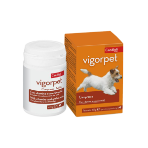 קופסת Vigoret PS124 – 20 טבליות תזונה לכלבים לשיקום אנרגיה וחיוניות.