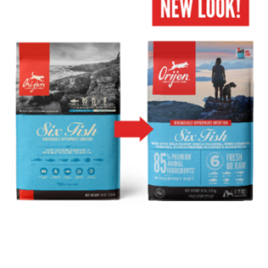 אוריג’ן סיקס פיש לכלב 11.4 החלפת אריזה אוריג’ן סיקס פיש לכלב 11.4 החלפת אריזה