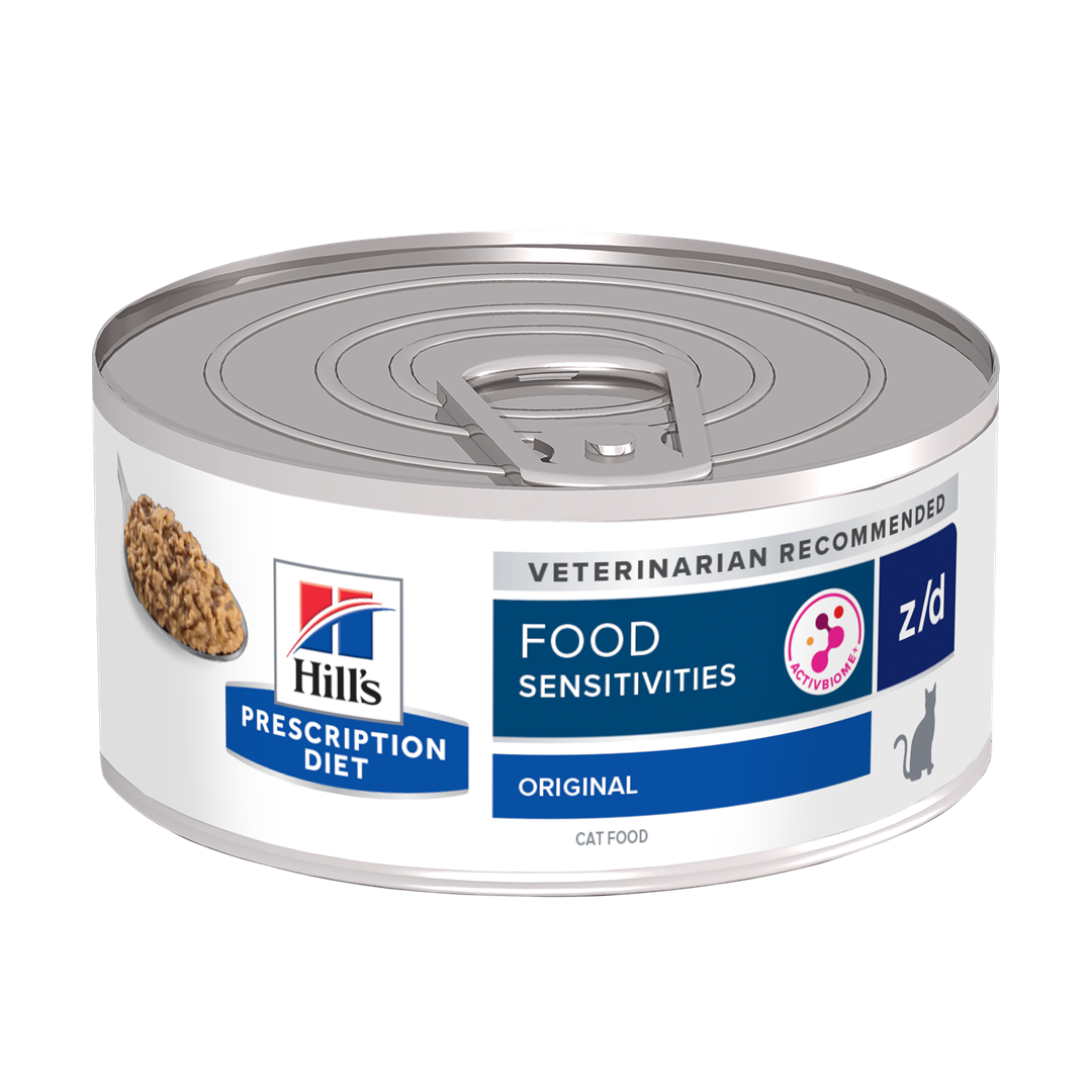 שימורי מזון רפואי רטוב לחתולים רגישים למזון, במרקם פטה.