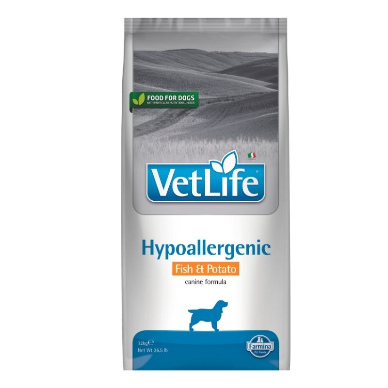 שק מזון יבש רפואי לכלבים להפחתת אלרגיות ורגישויות תזונתיות