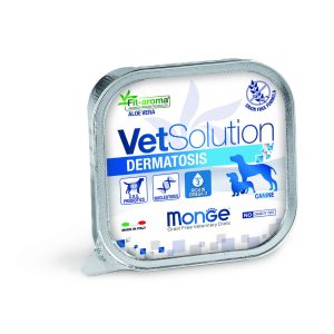 קופסת שימורים 150 ג׳ VetSolution Dermatosis לכלבים – הדגשת תמיכה בעור רגיש ונשירה
