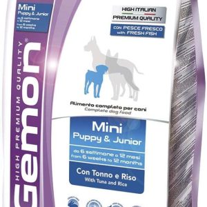 שק מזון יבש לגורי כלבים קטנים Gemon טונה ואורז 3 ק"ג