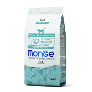 שק מזון יבש לגורי חתולים בטעם פורל.