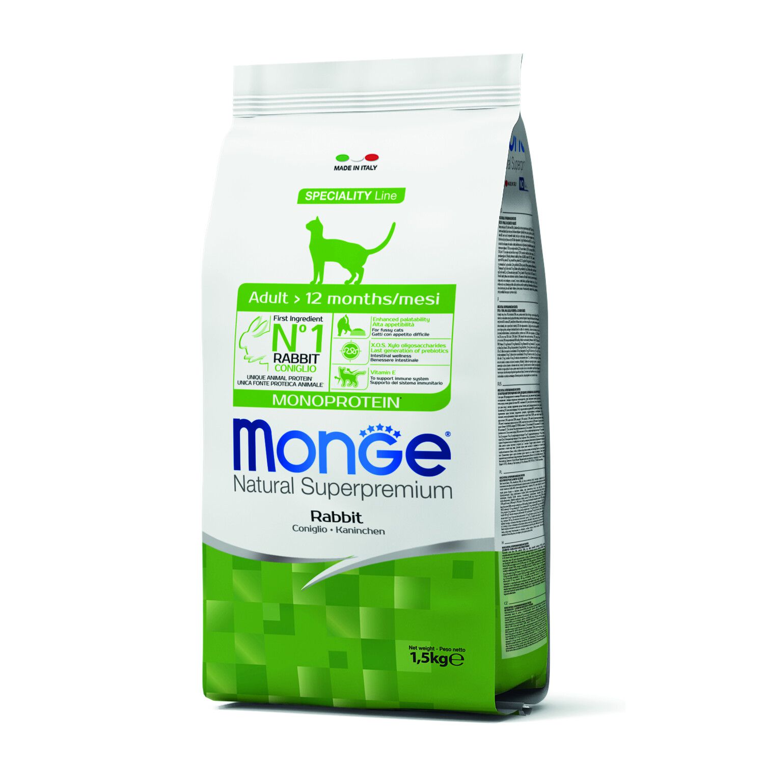 מזון יבש לחתולים בוגרים בטעם ארנבת