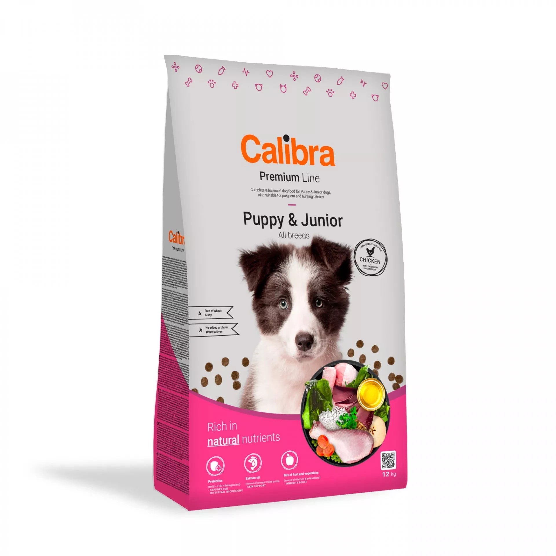 שק המזון היבש Calibra Puppy & Junior (עוף), 12 ק"ג