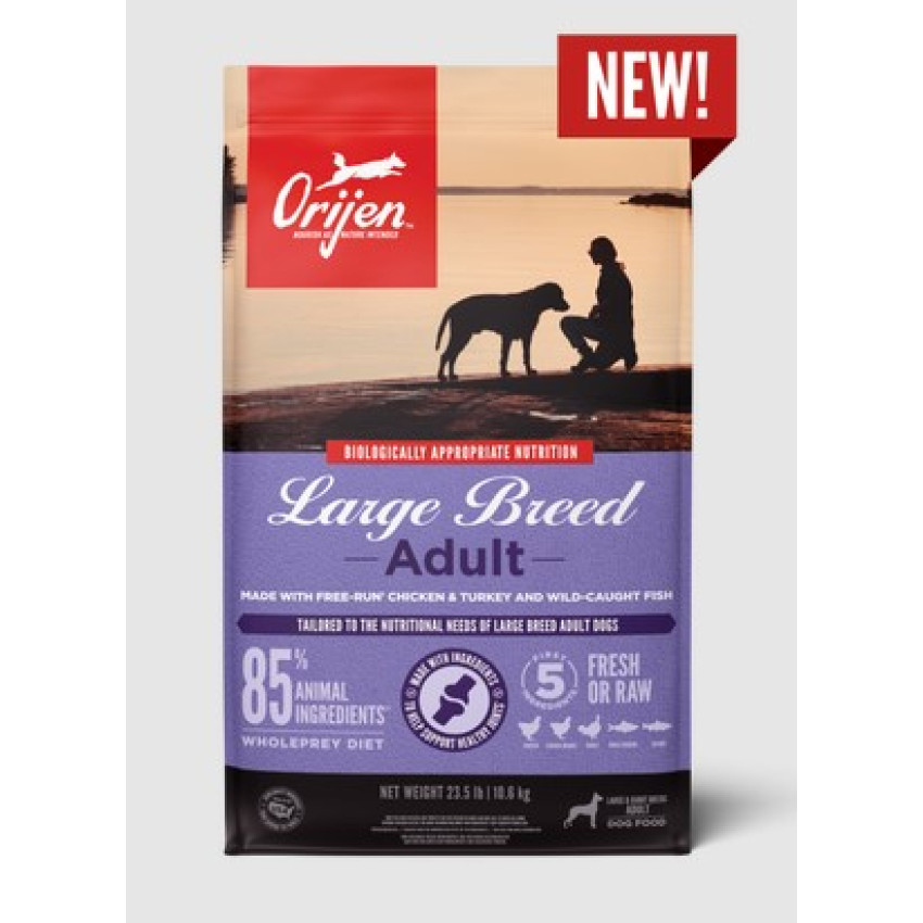 לכלב בוגר גדול 11.4 קג אוריג'ן כלב גדול זקוק לתזונה שונה אוריג'ן מיצרים במיוחד בשבילו