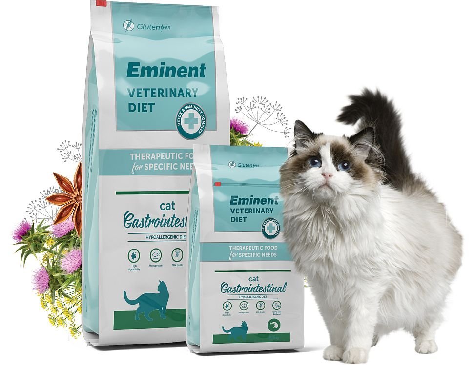 Eminent Cat Gastrointestinal מציע פתרון מושלם לחתולים עם מערכת עיכול רגישה.