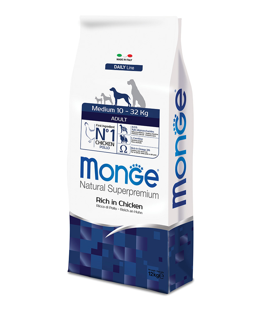 מונג כלב אדולט M עוף 12 קג Monge מונג כלב אדולט M עוף 12 קג Monge