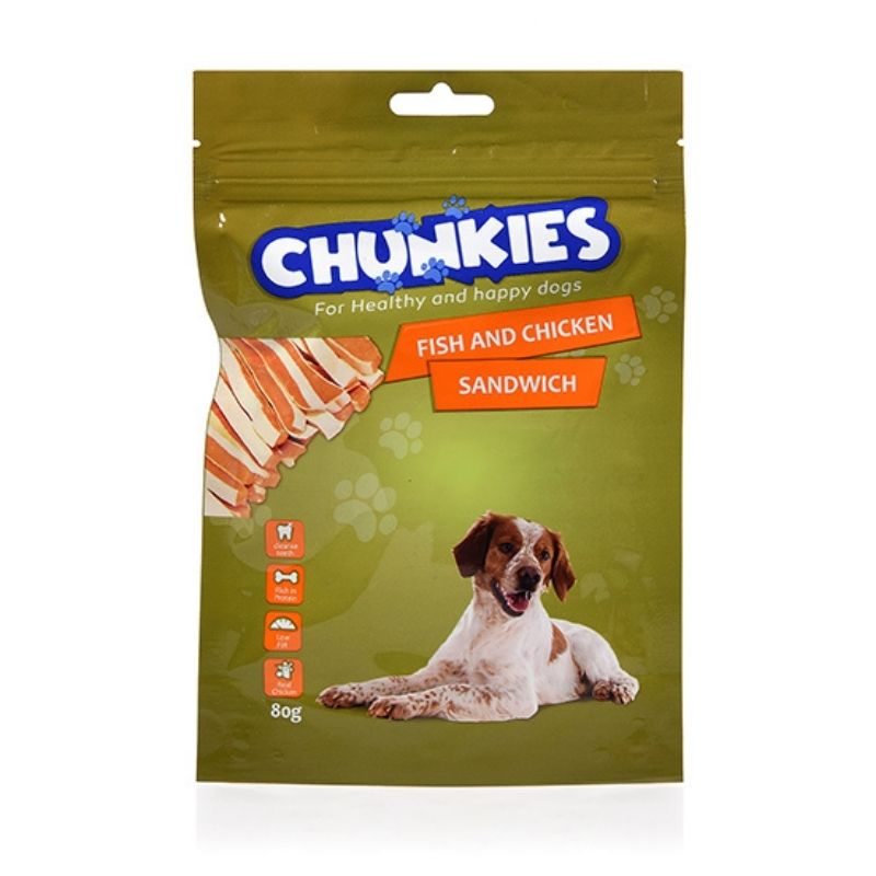 צ’אנקיז חטיף כריכוני דג ועוף לכלב 80 ג Chunkies צ’אנקיז חטיף כריכוני דג ועוף לכלב 80 ג Chunkies