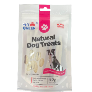 חטיף עוף או טלה לכלב – ללא דגנים, צבעים או תוספים. רצועות לעיסות בטעם טבעי. אידיאלי לפינוק או אימון.