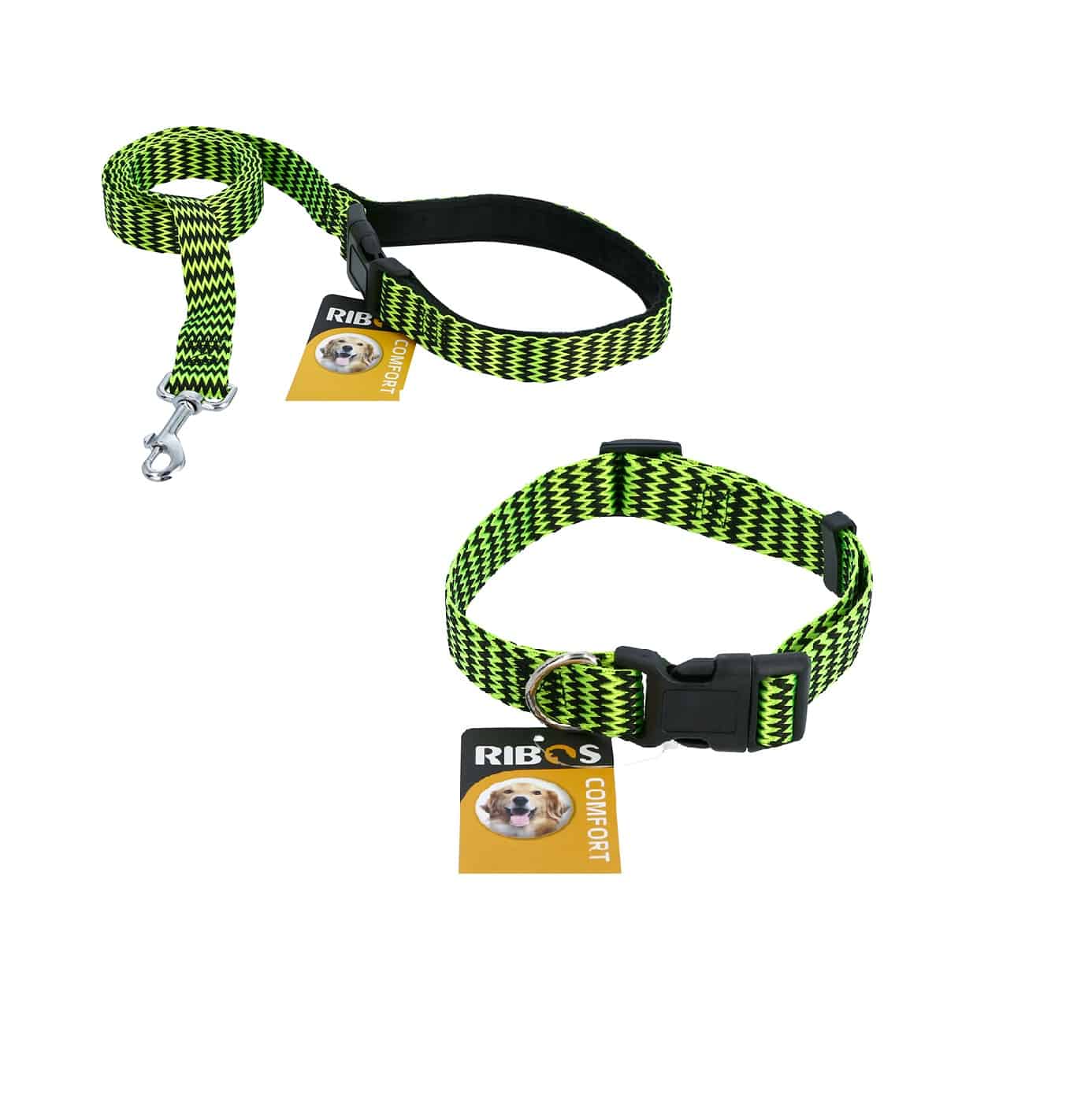 ריבוס קולר ורצועה ירוק ריבוס קולר ורצועה ירוק