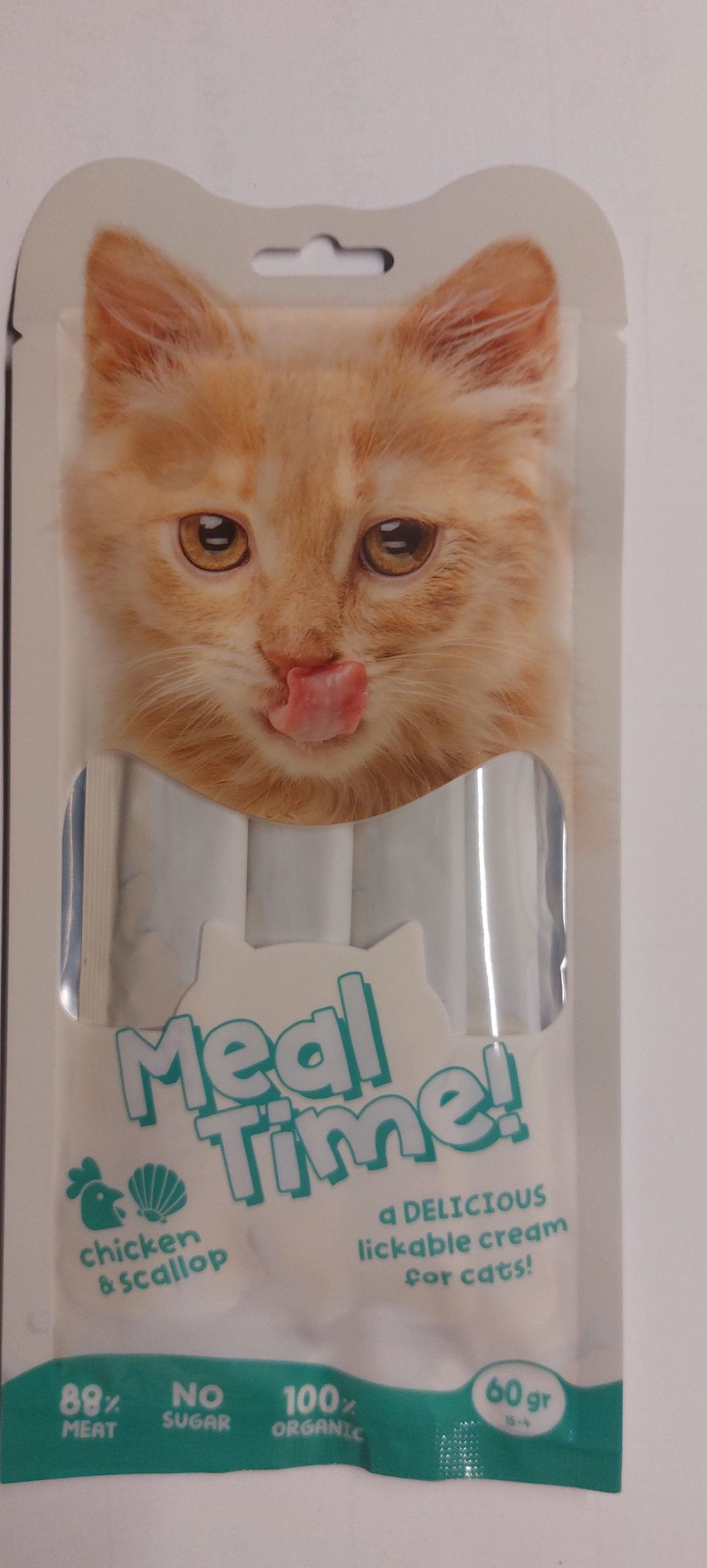 עוף וצדפות -מיל טיים חתול ליקוקי חטיף Meal Time 60 גרם עוף וצדפות -מיל טיים חתול ליקוקי חטיף Meal Time 60 גרם