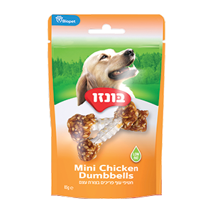 בונזו חטיפי עוף פריכים בצורת עצם 80 ג