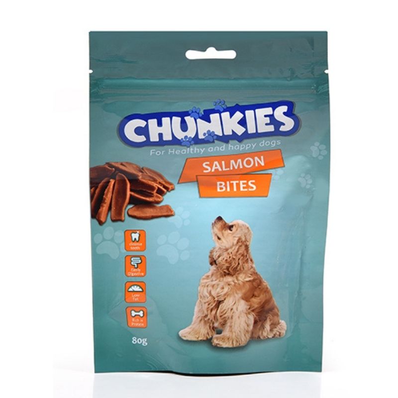 צ’אנקיז חטיף נגיסי סלמון לכלב 80 ג Chunkies צ’אנקיז חטיף נגיסי סלמון לכלב 80 ג Chunkies