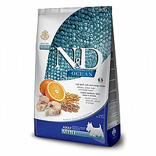 תזונה טבעית ומאוזנת לבוגרים מגזע קטן, עם חלבוני דגים, סיבים, אנטיאוקסידנטים ותמיכה למפרקים.